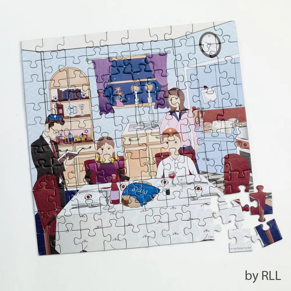 100 Piece Shabbat Jigsaw Puzzle - Great Jewish Gift For Kids
