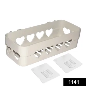 1141 Multipurpose Shelf Storage Rack Organizer Caddy Basket with Sticker