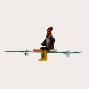 12" X 42" Falcon Floating Glass Shelves - 2 Brackets Included with Each Shelf