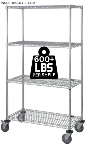 18" x 42" Stainless Shelving on Wheels