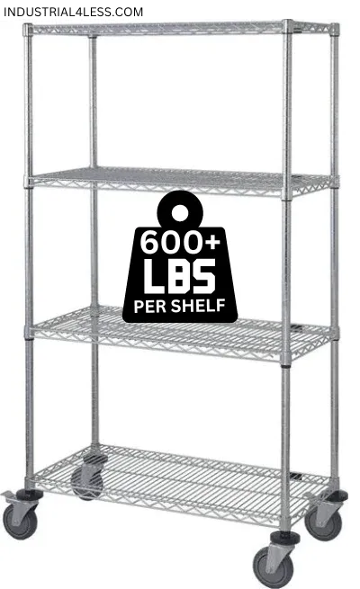 18" x 42" Stainless Shelving on Wheels