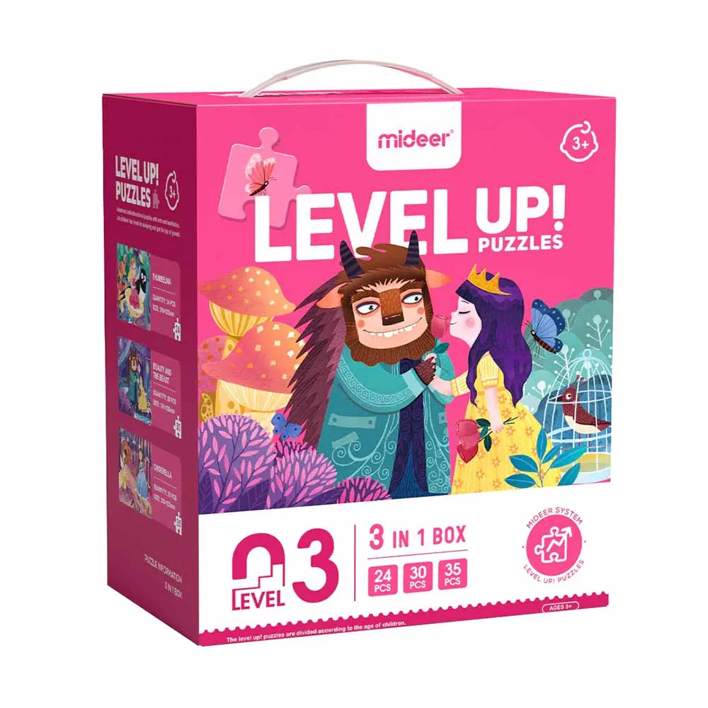 3-in-1 Level Up Puzzles: Level 3 Princesses