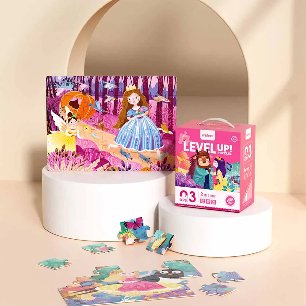 3-in-1 Level Up Puzzles: Level 3 Princesses
