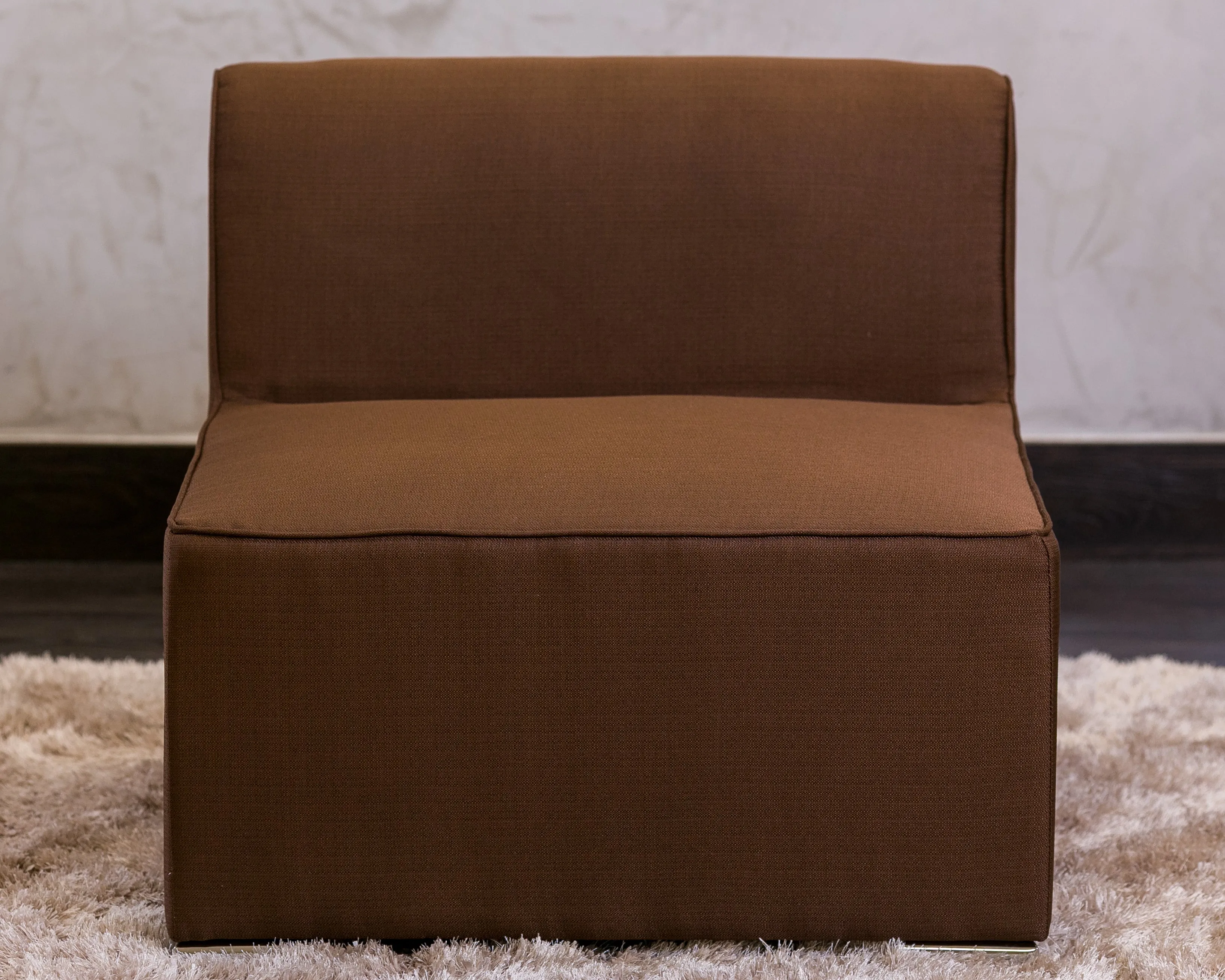 30"W x 28"H Unique Single Sofa - Brown