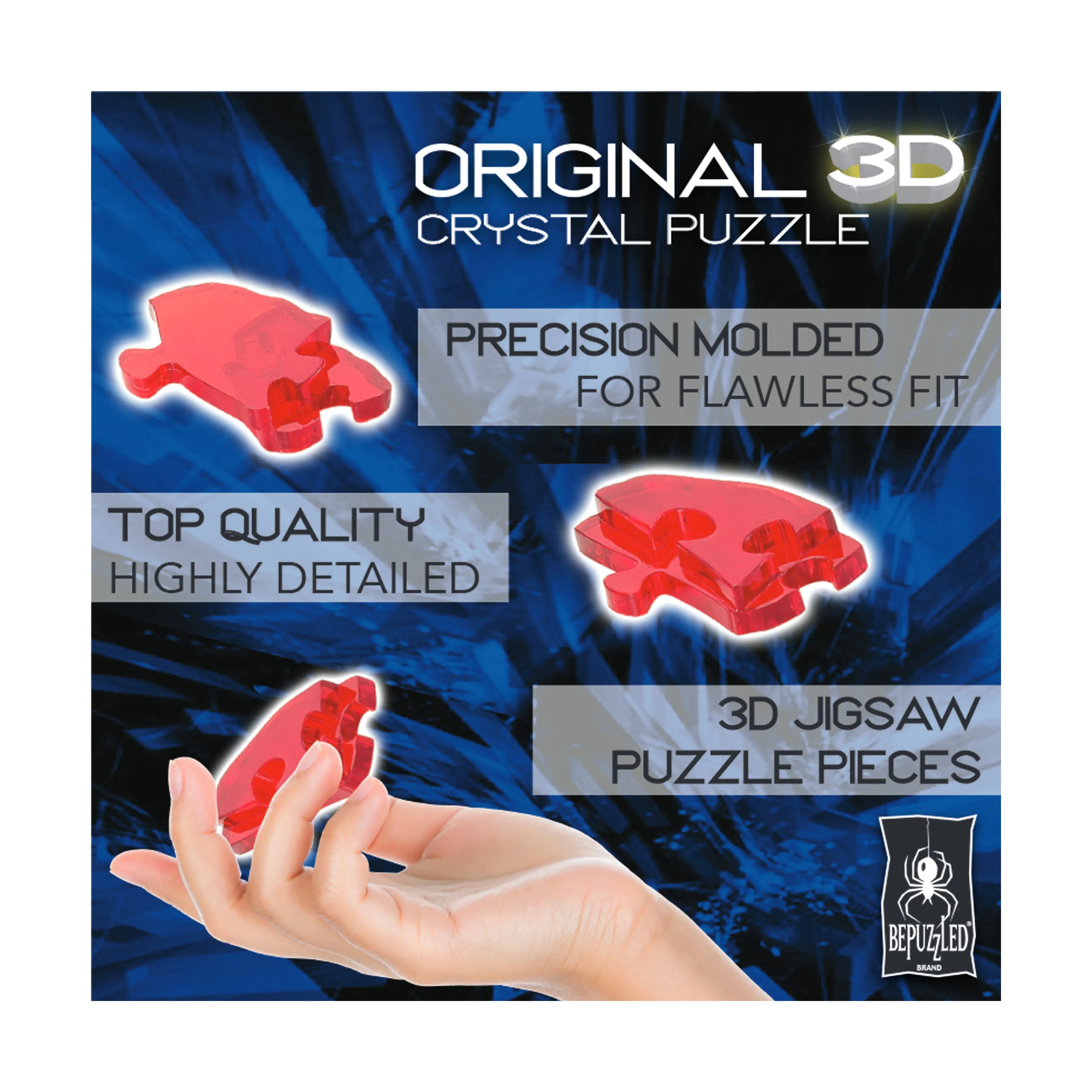 3D Crystal Puzzle - Hedgehog (Pink): 55 Pcs