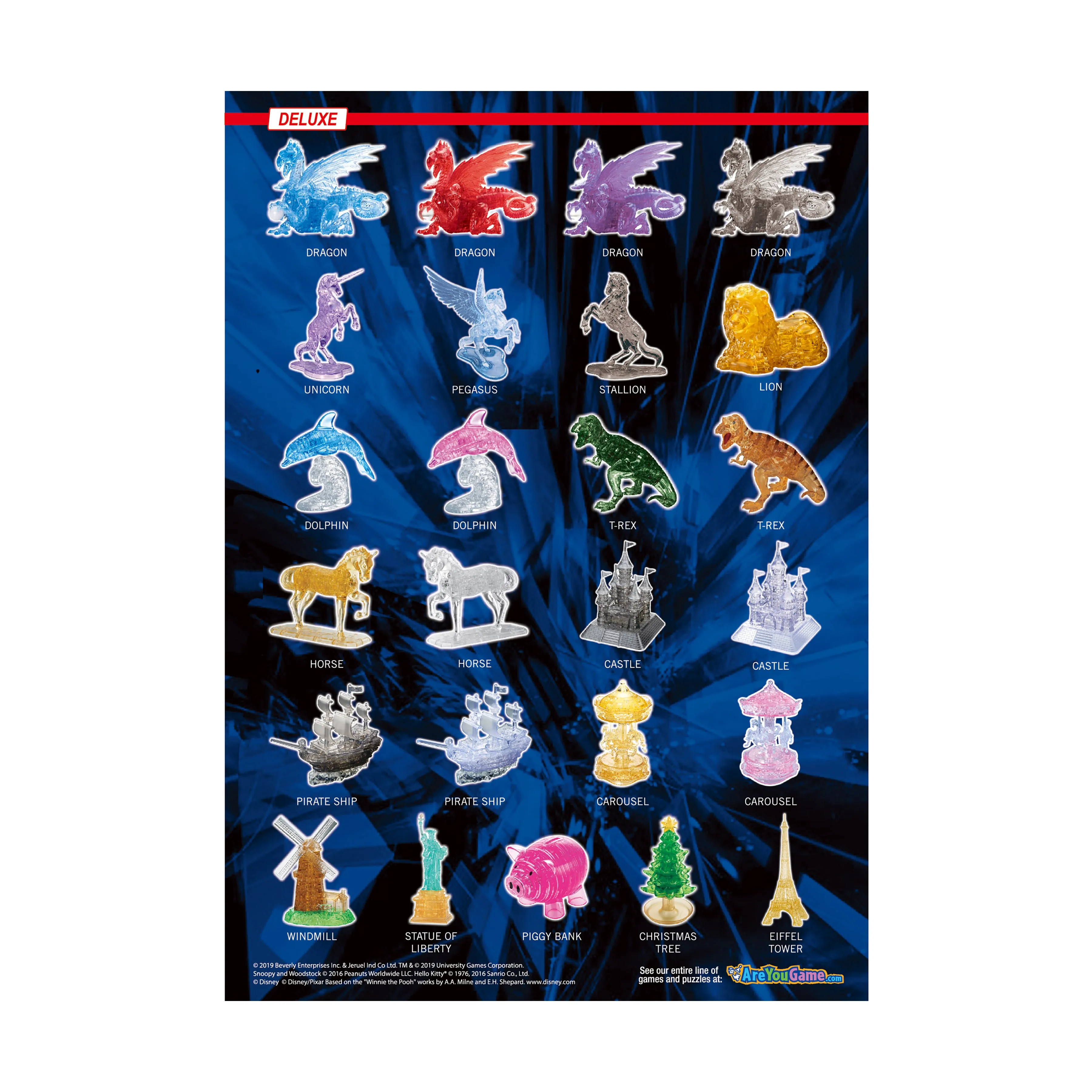 3D Crystal Puzzle - Hedgehog (Pink): 55 Pcs