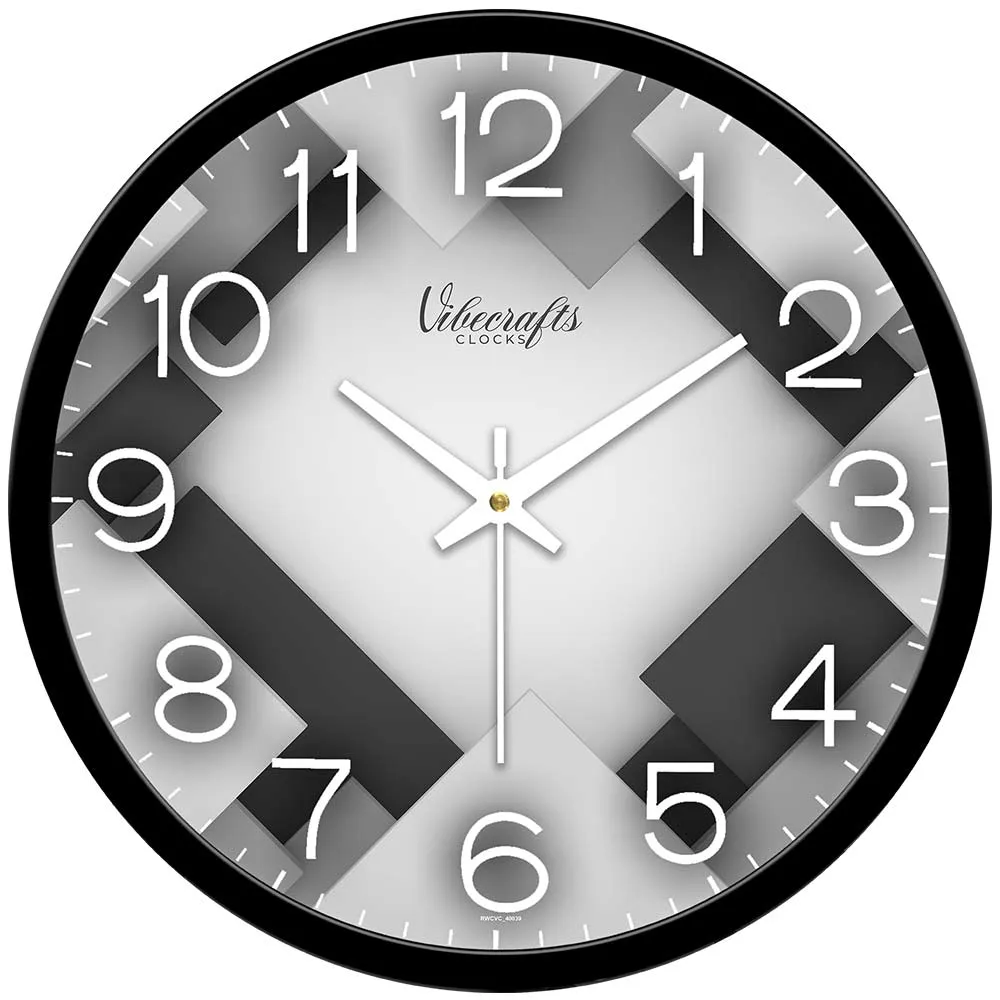 3D Cube Texture Designer Wall Clock For Living Home