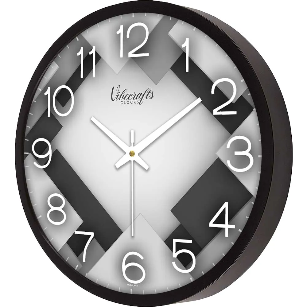 3D Cube Texture Designer Wall Clock For Living Home