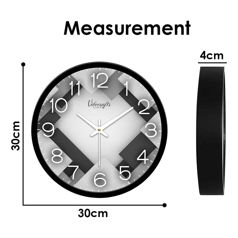3D Cube Texture Designer Wall Clock For Living Home