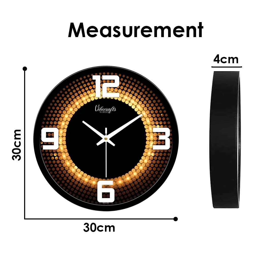 3D Golden Designer Wall Clock