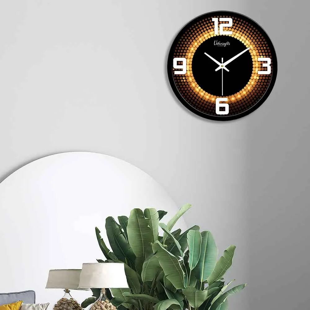 3D Golden Designer Wall Clock