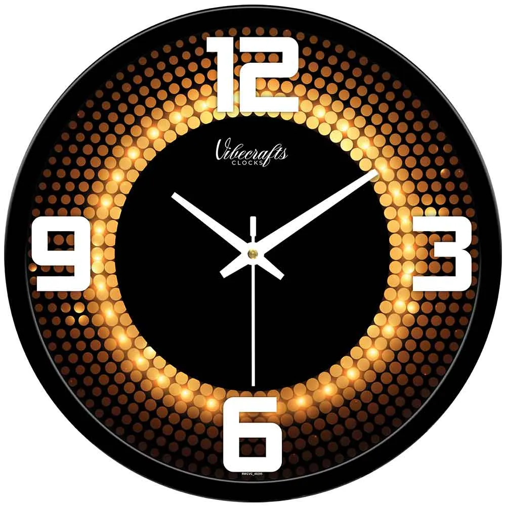 3D Golden Designer Wall Clock