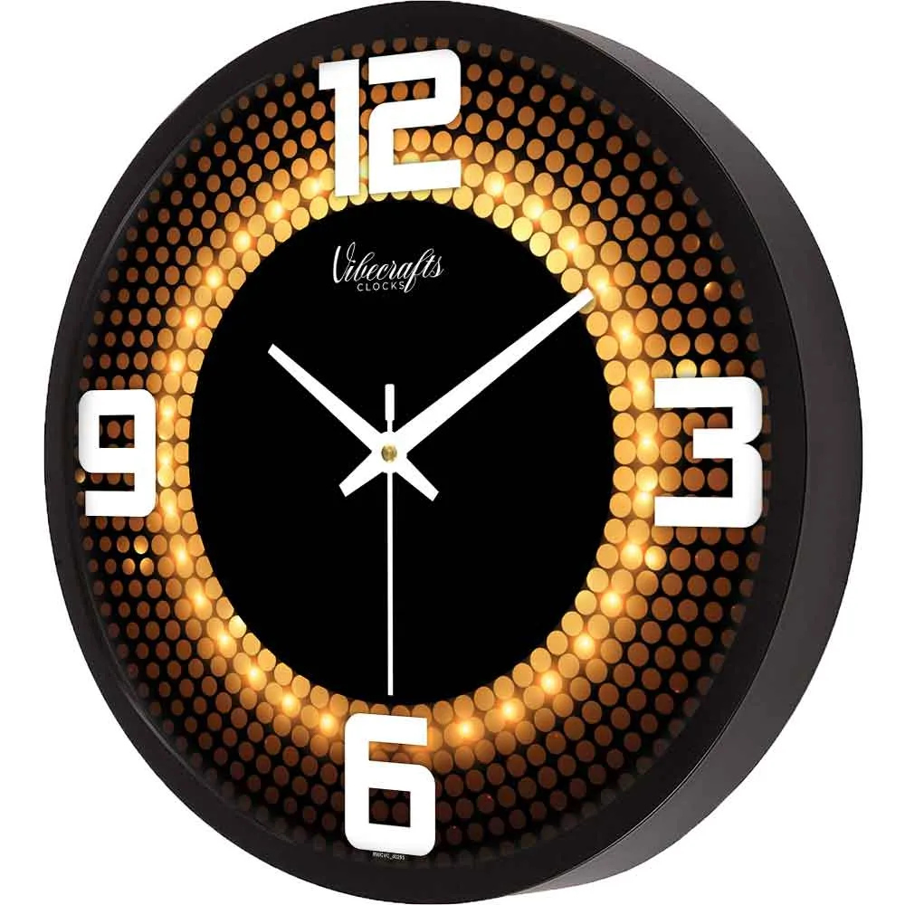 3D Golden Designer Wall Clock
