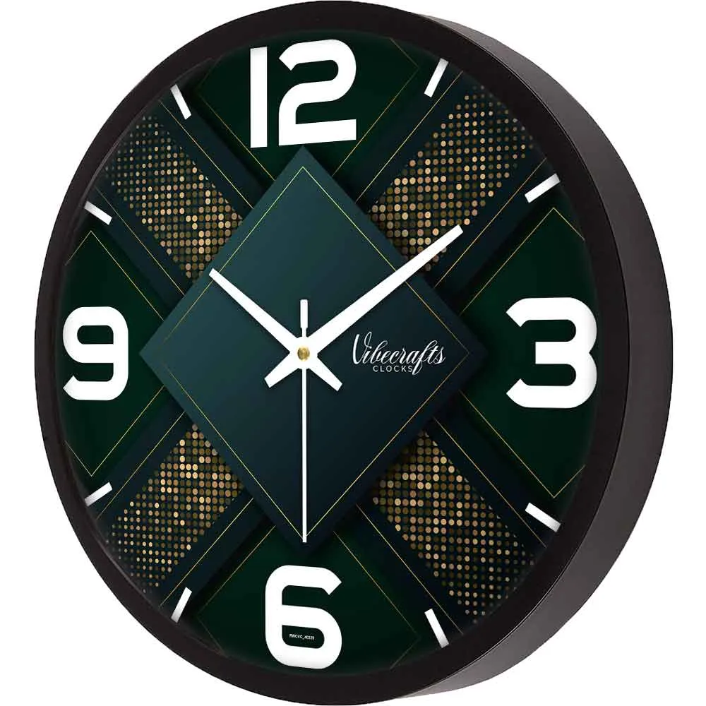 3D Square Glittery Designer Wall Clock