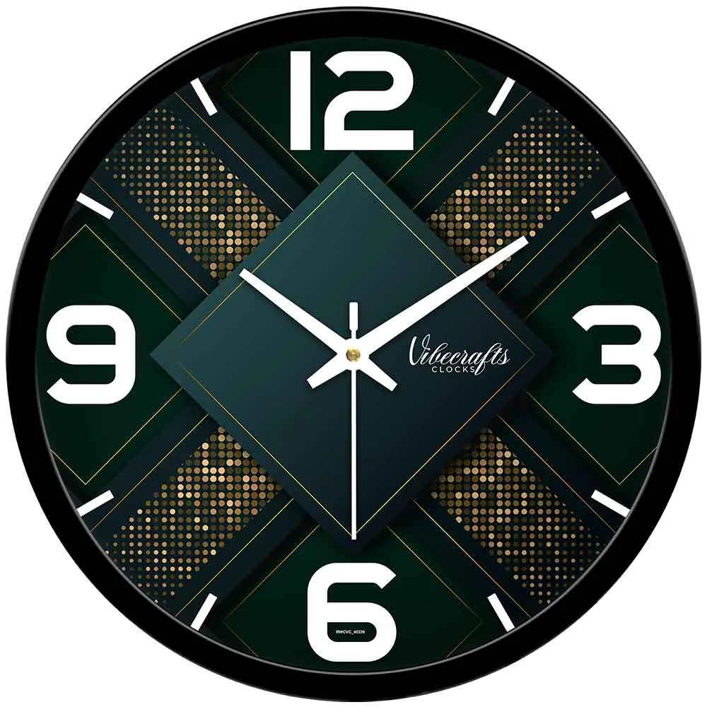 3D Square Glittery Designer Wall Clock