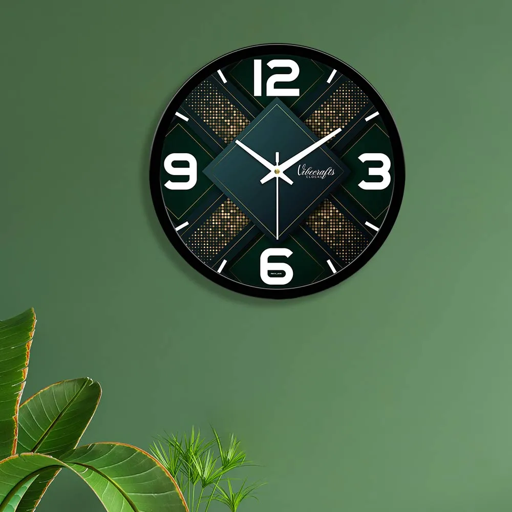 3D Square Glittery Designer Wall Clock