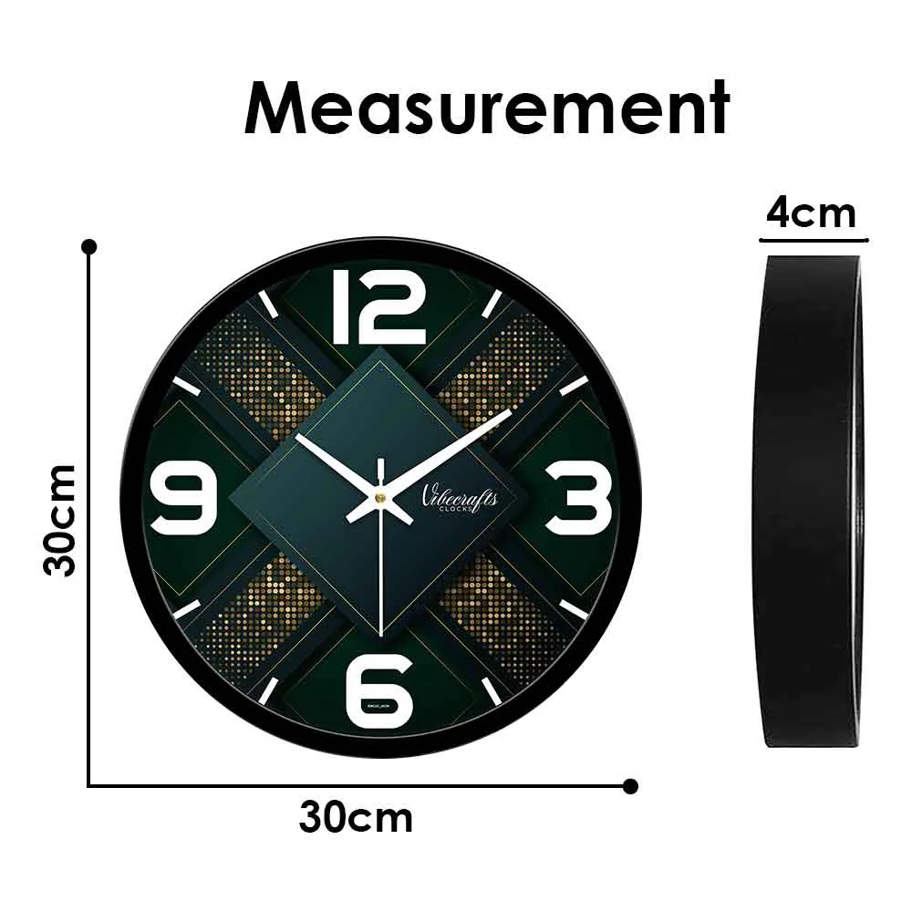 3D Square Glittery Designer Wall Clock
