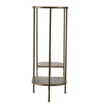 57 Inch Console Table, Oval, Steel Frame, Modern, Bronze Finish By Casagear Home