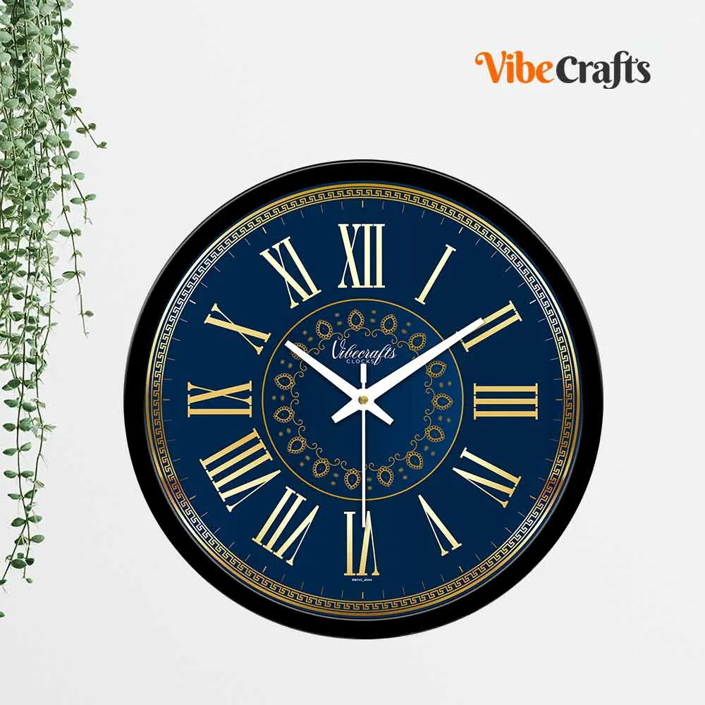 Abstract Blue Background Printed Designer Wall Clock