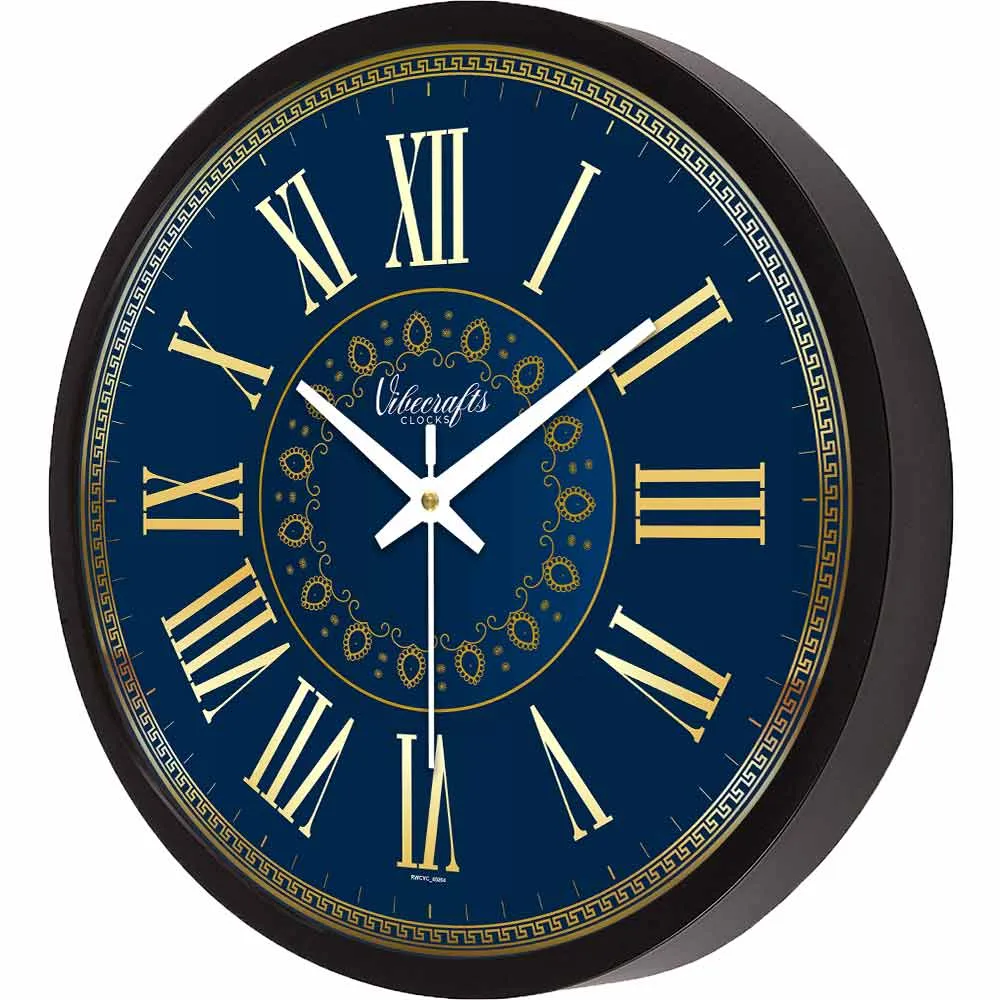 Abstract Blue Background Printed Designer Wall Clock