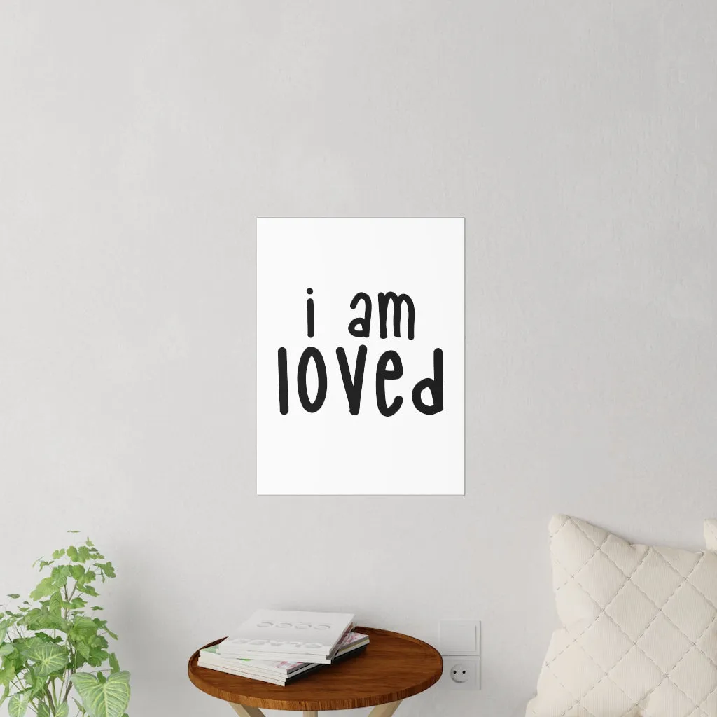 Affirmation Feminist Pro Choice Wall Decals - I Am Loved (Black)