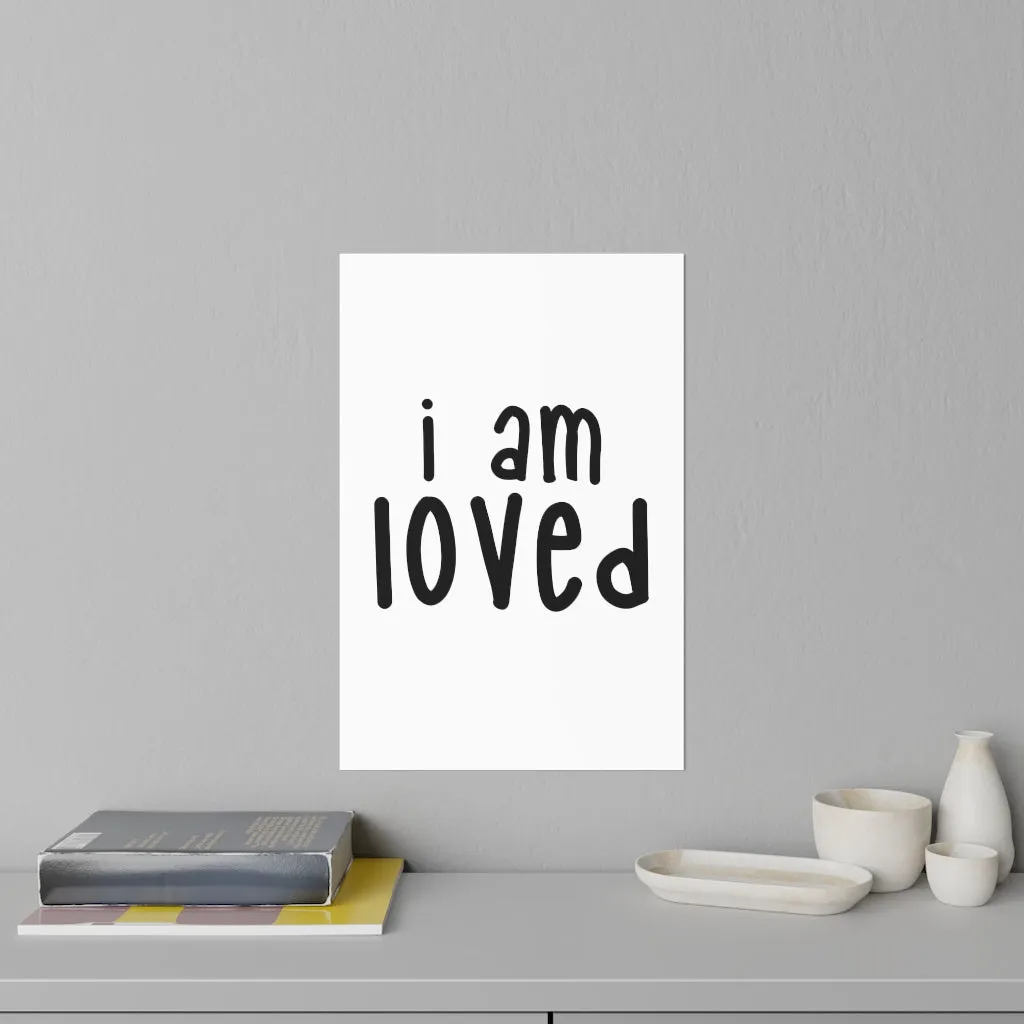 Affirmation Feminist Pro Choice Wall Decals - I Am Loved (Black)