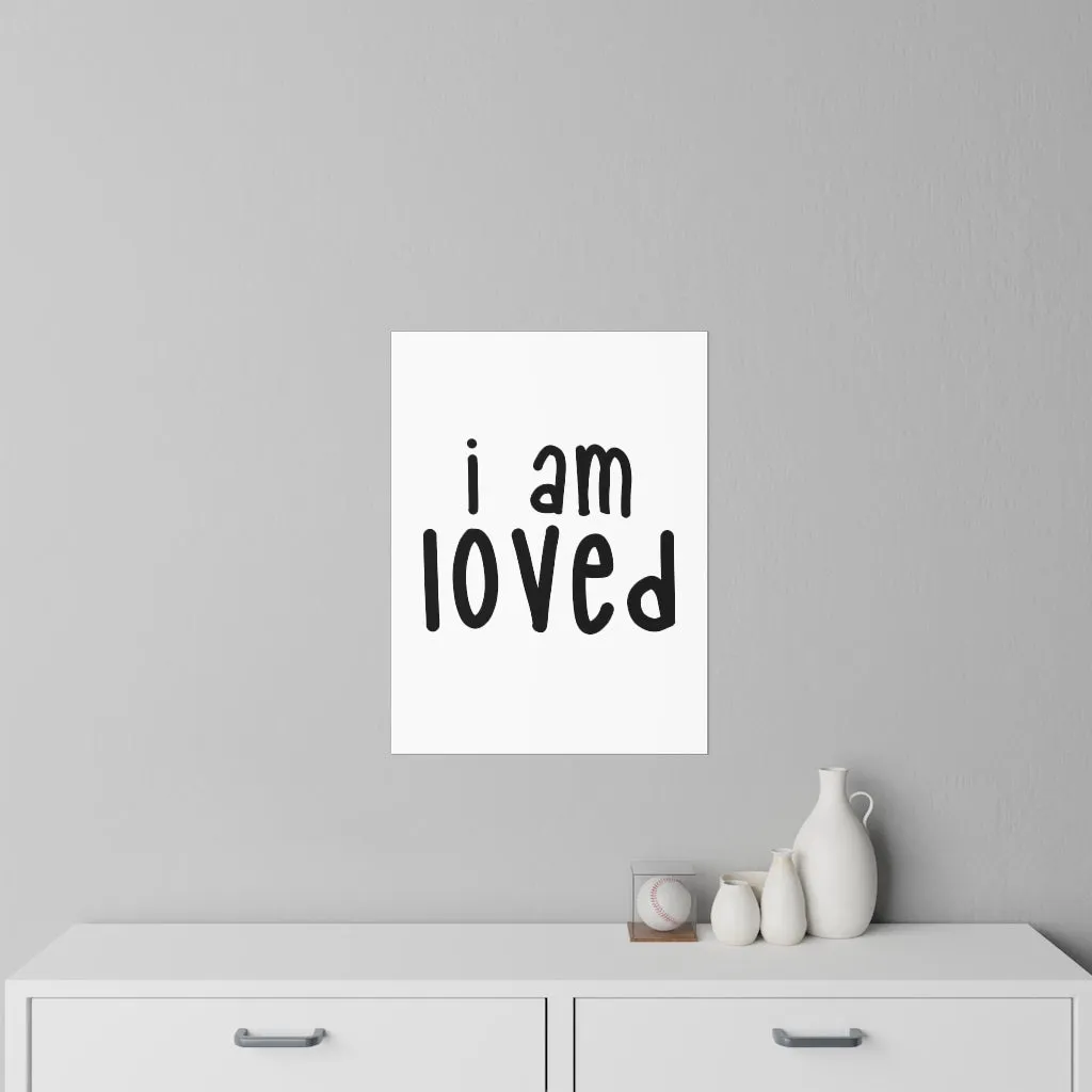 Affirmation Feminist Pro Choice Wall Decals - I Am Loved (Black)