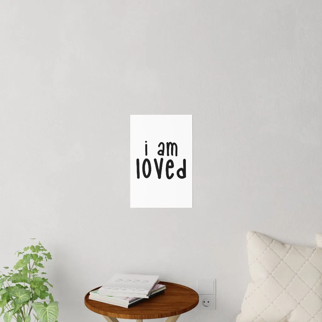 Affirmation Feminist Pro Choice Wall Decals - I Am Loved (Black)