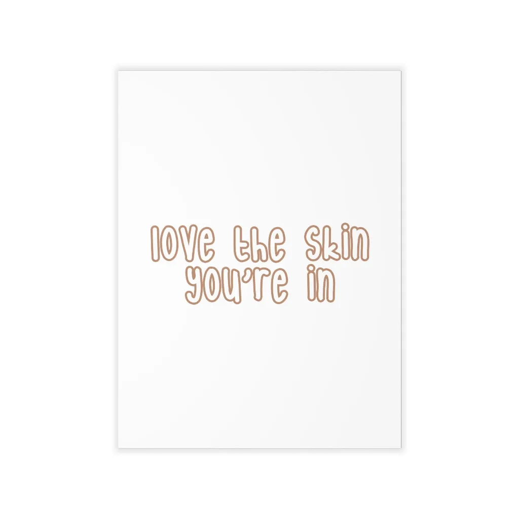 Affirmation Feminist Pro Choice Wall Decals - Love The Skin I'm In (with effect)