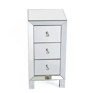 ALICIAN Modern Mirrored Night Stands with 3 Drawers Bedside Table End Table