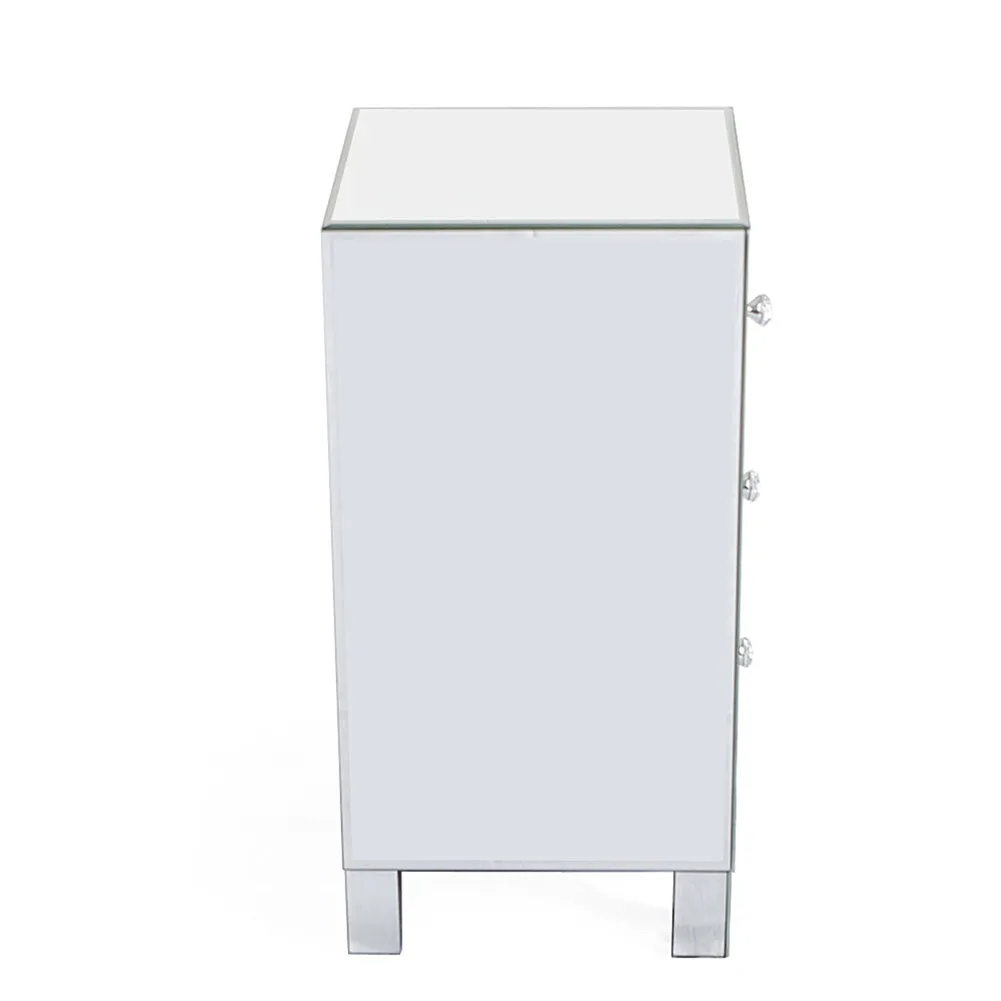 ALICIAN Modern Mirrored Night Stands with 3 Drawers Bedside Table End Table