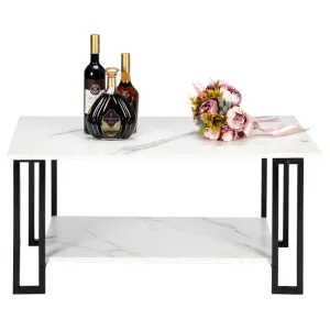 AMYOVE 2 Layers 1.5cm Thick Rectangle Coffee Table