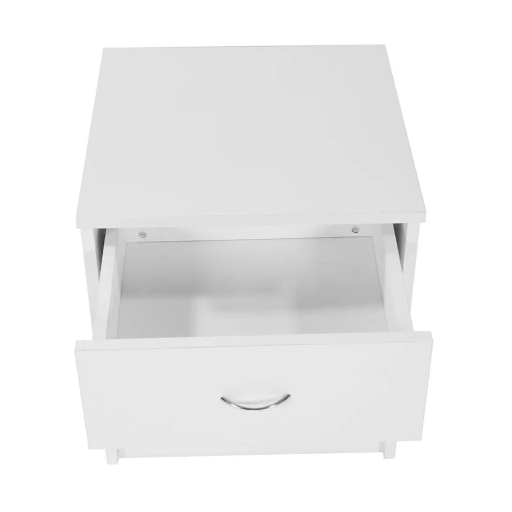 AMYOVE 2pcs Night Stands with Storage Drawer Shelf Bedside End Table 40x40x45cm