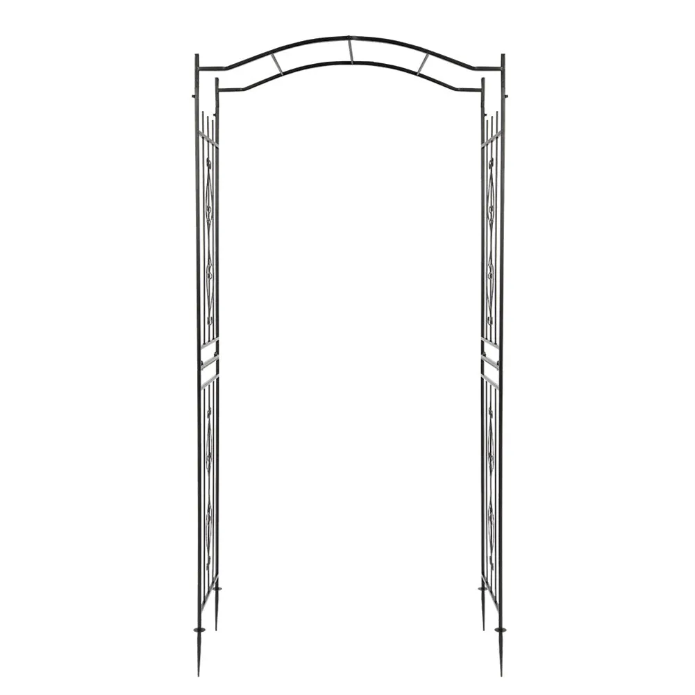 AMYOVE Iron Arch Rust-Resistant Plant Climbing Frame with Bridge Roof