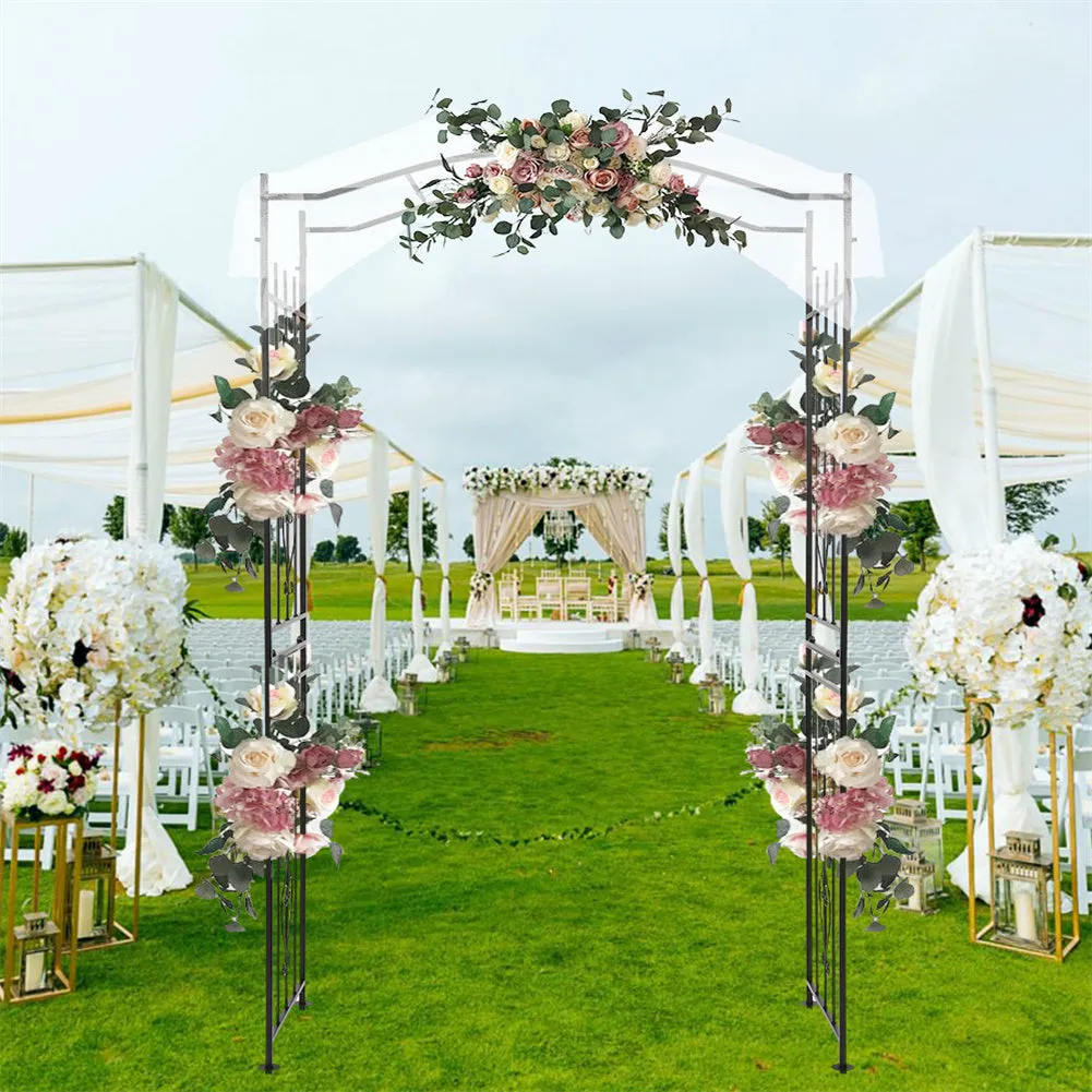 AMYOVE Iron Arch Rust-Resistant Plant Climbing Frame with Bridge Roof