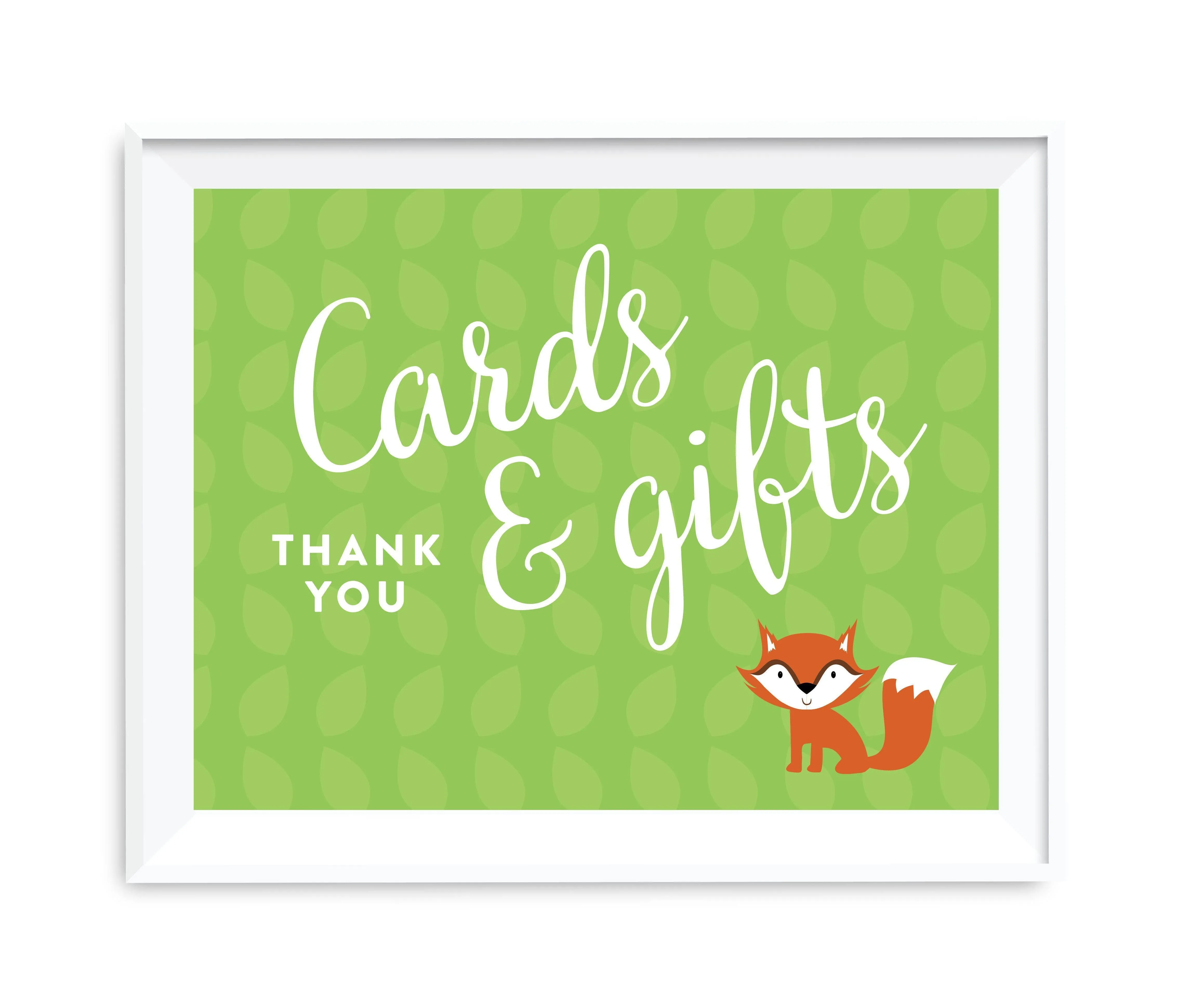 Andaz Press 8.5 x 11 Woodland Forest Baby Shower Party Signs