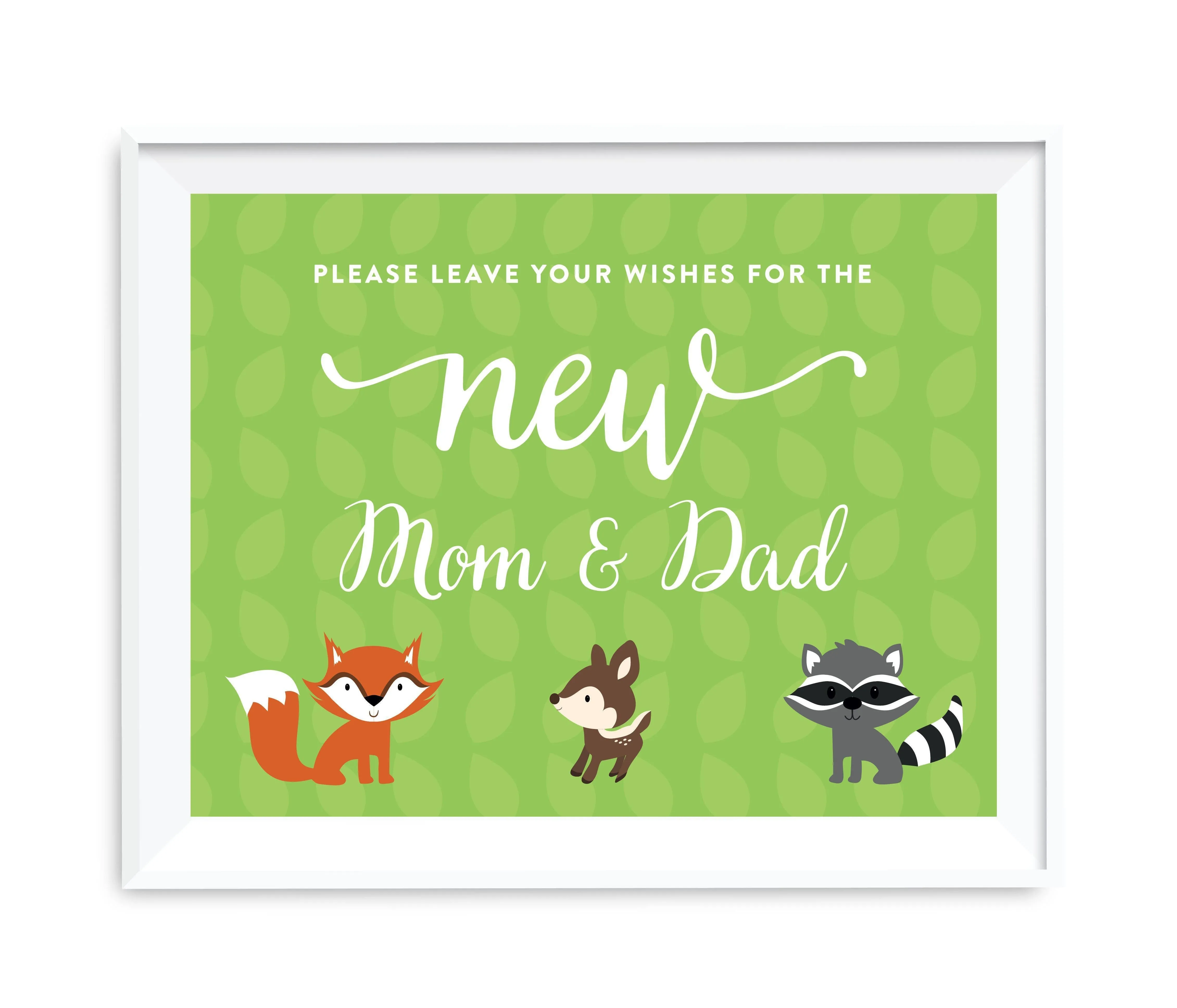 Andaz Press 8.5 x 11 Woodland Forest Baby Shower Party Signs