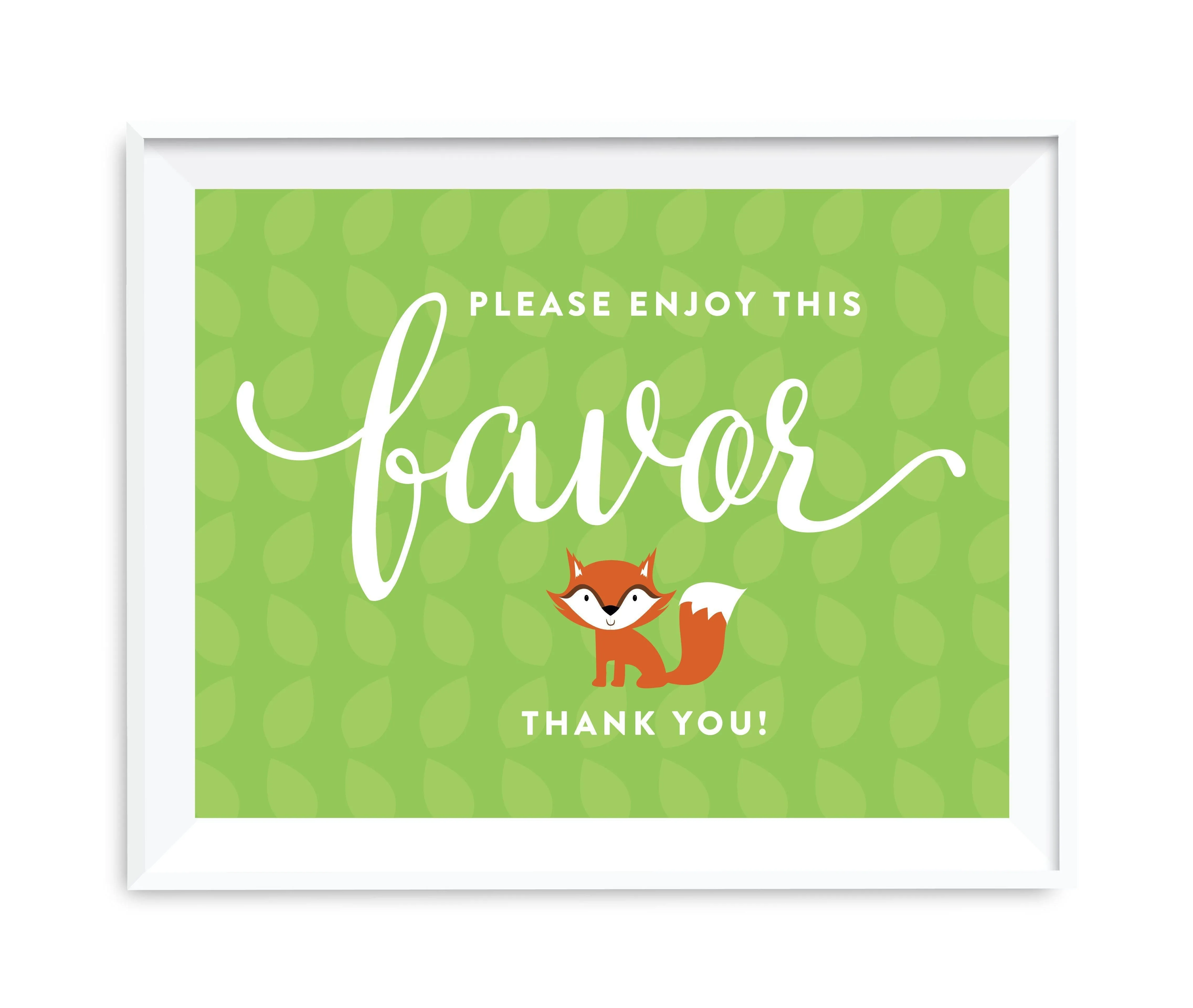Andaz Press 8.5 x 11 Woodland Forest Baby Shower Party Signs
