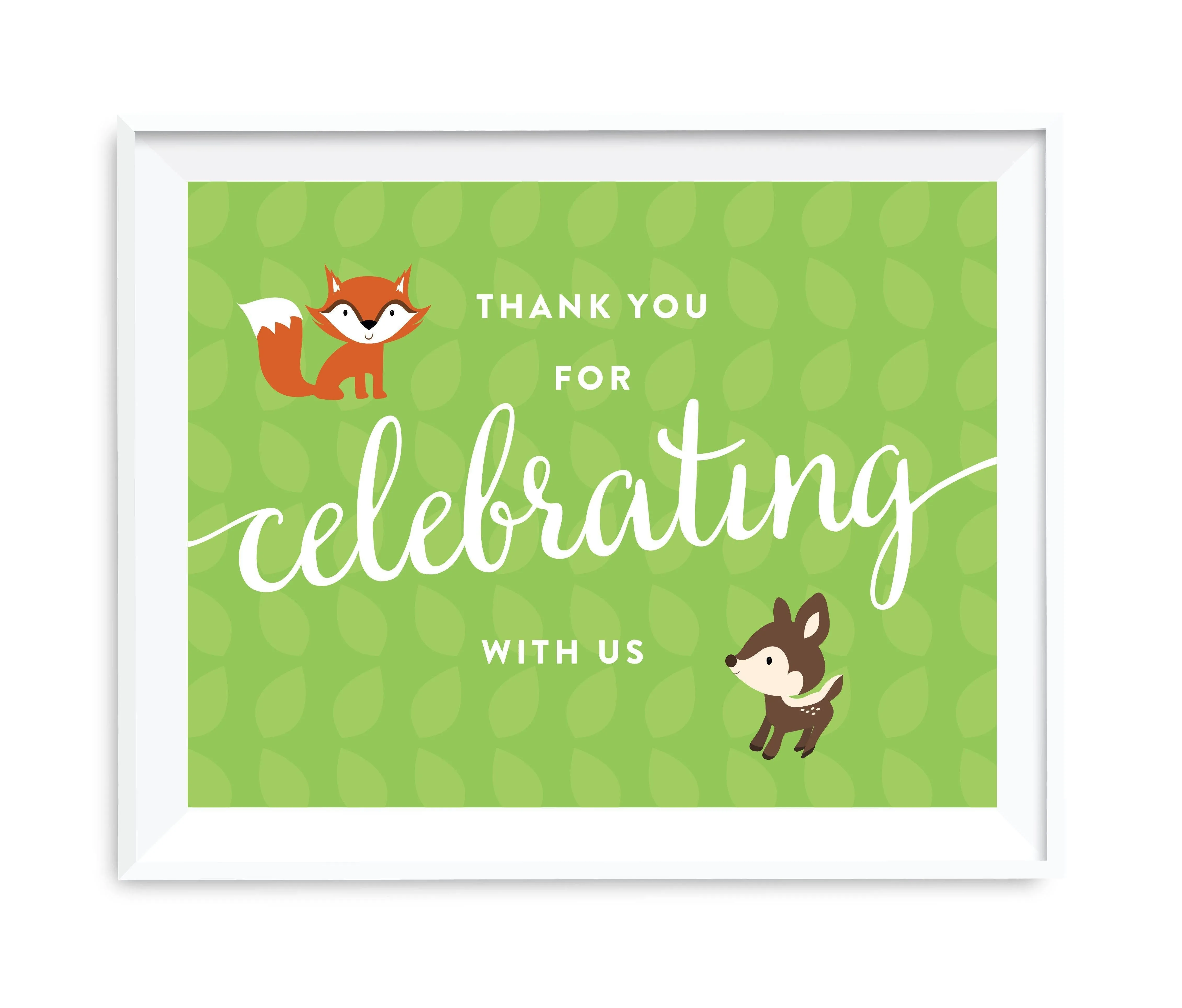 Andaz Press 8.5 x 11 Woodland Forest Baby Shower Party Signs
