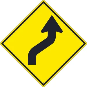 (Arrow Graphic Left) Lane Shift Sign, 30X30, .080 Hip Ref Alum - TM243K