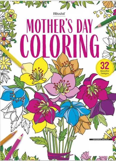 Blissful - Mother's Day Coloring Book: Each Picture Includes Puns, Jokes, Riddles or Mother's Day Intriguing Facts, Give Mom A New Way To Relax!