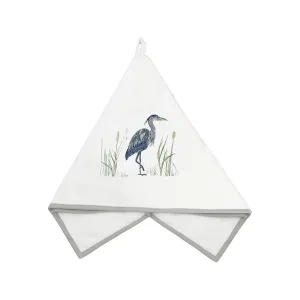 Blue Heron Terrycloth Guest Towel