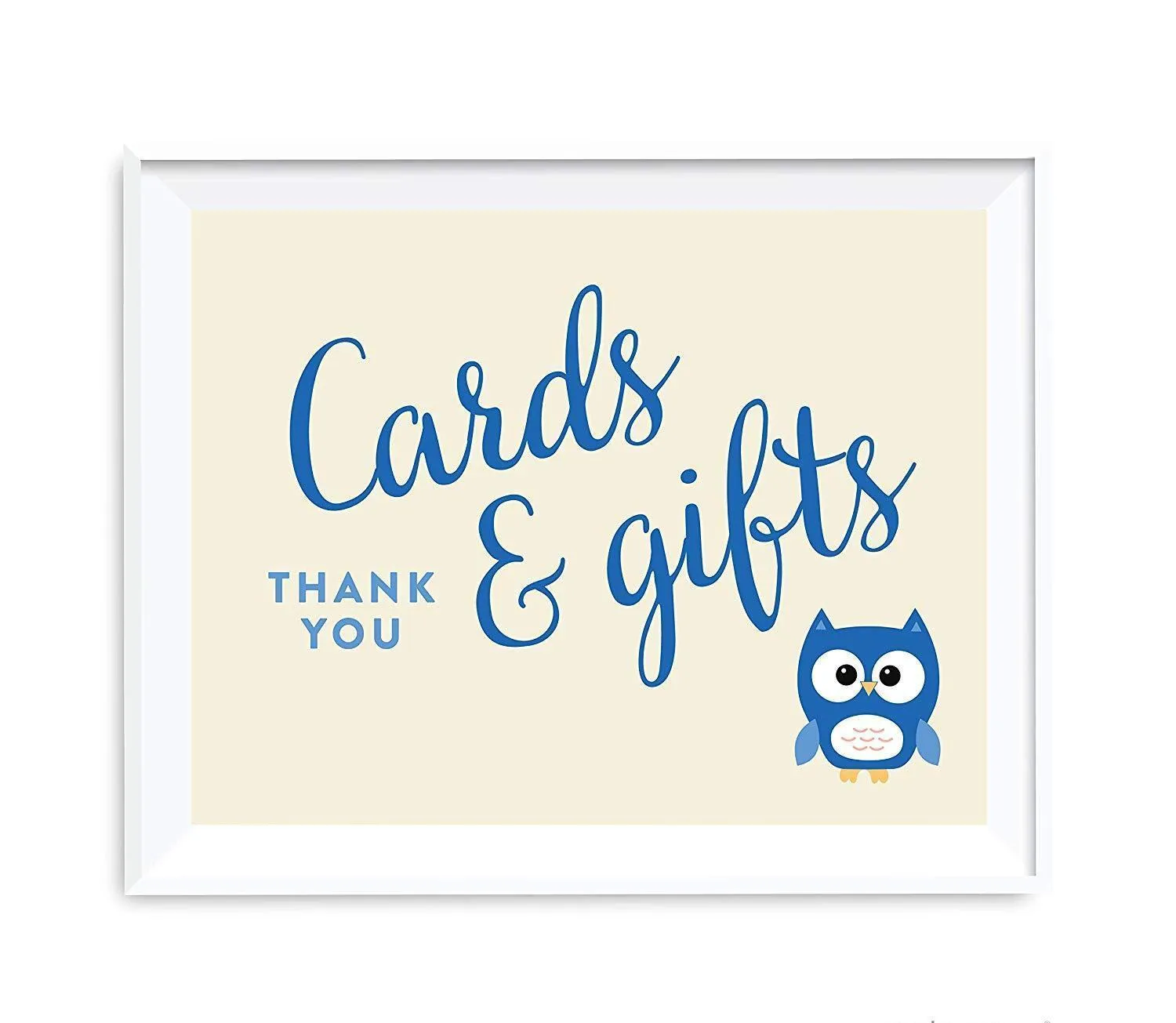 Boy Owl Baby Shower Party Signs
