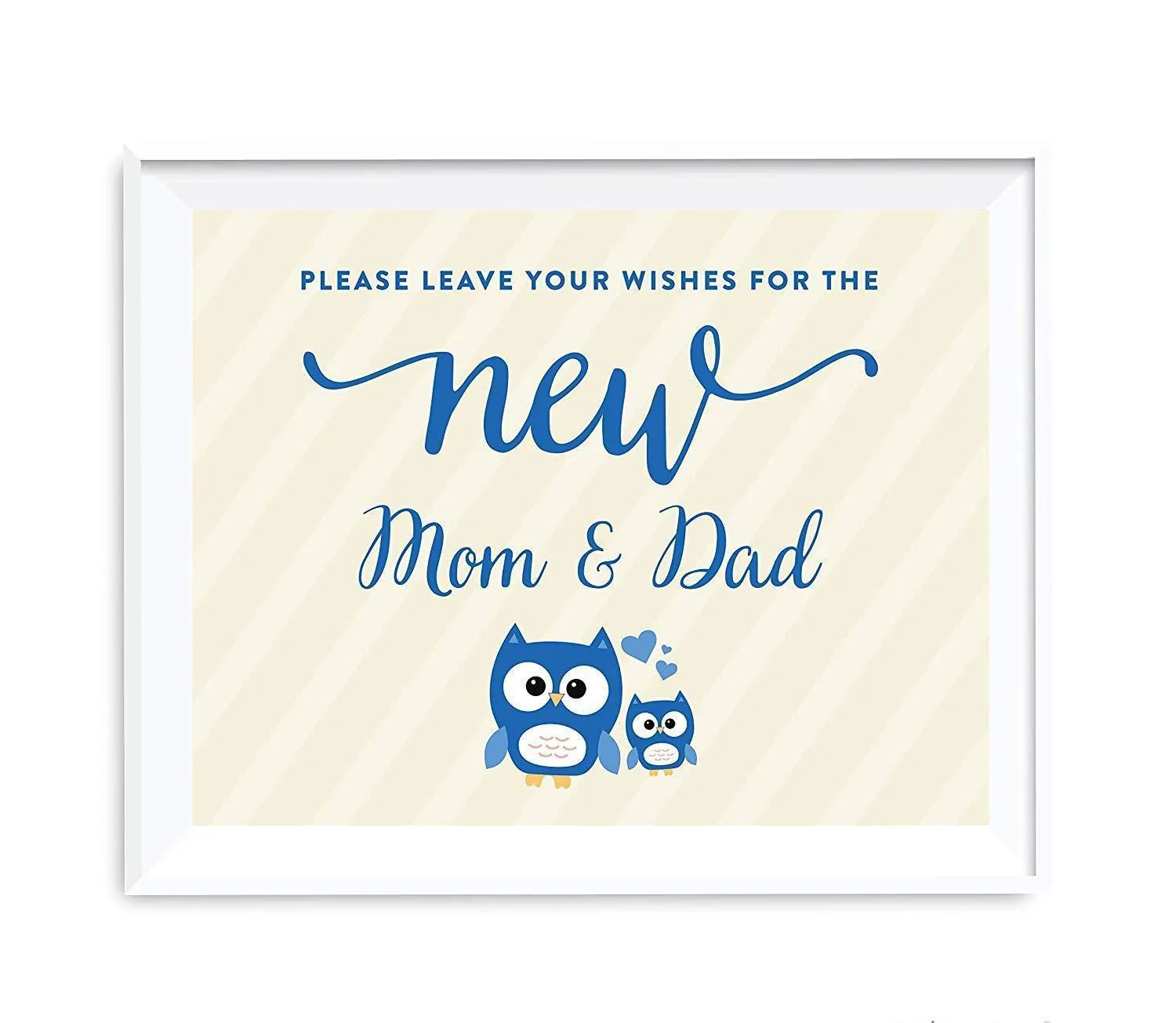 Boy Owl Baby Shower Party Signs
