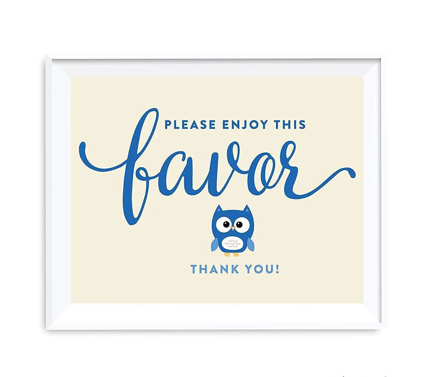 Boy Owl Baby Shower Party Signs