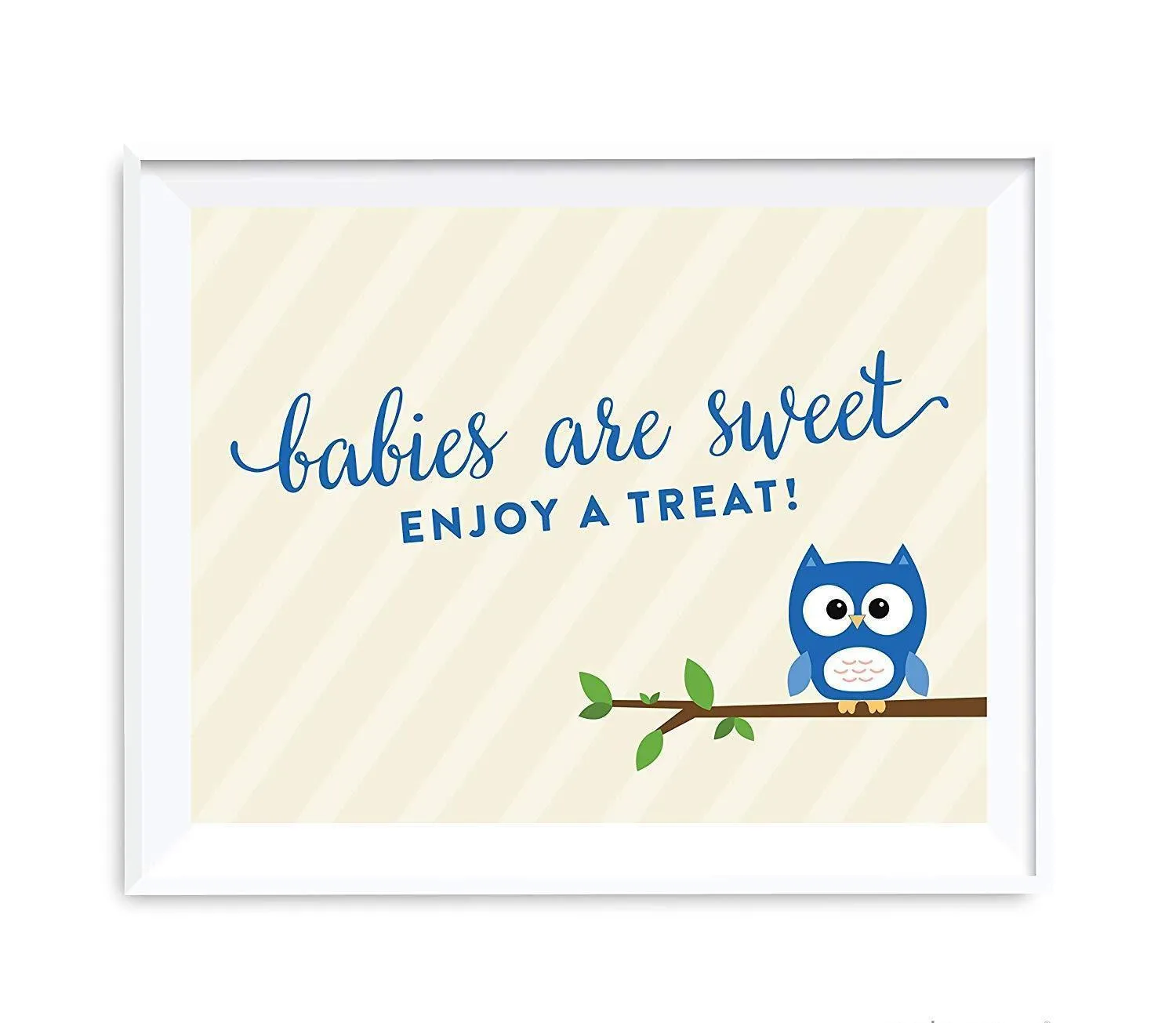 Boy Owl Baby Shower Party Signs