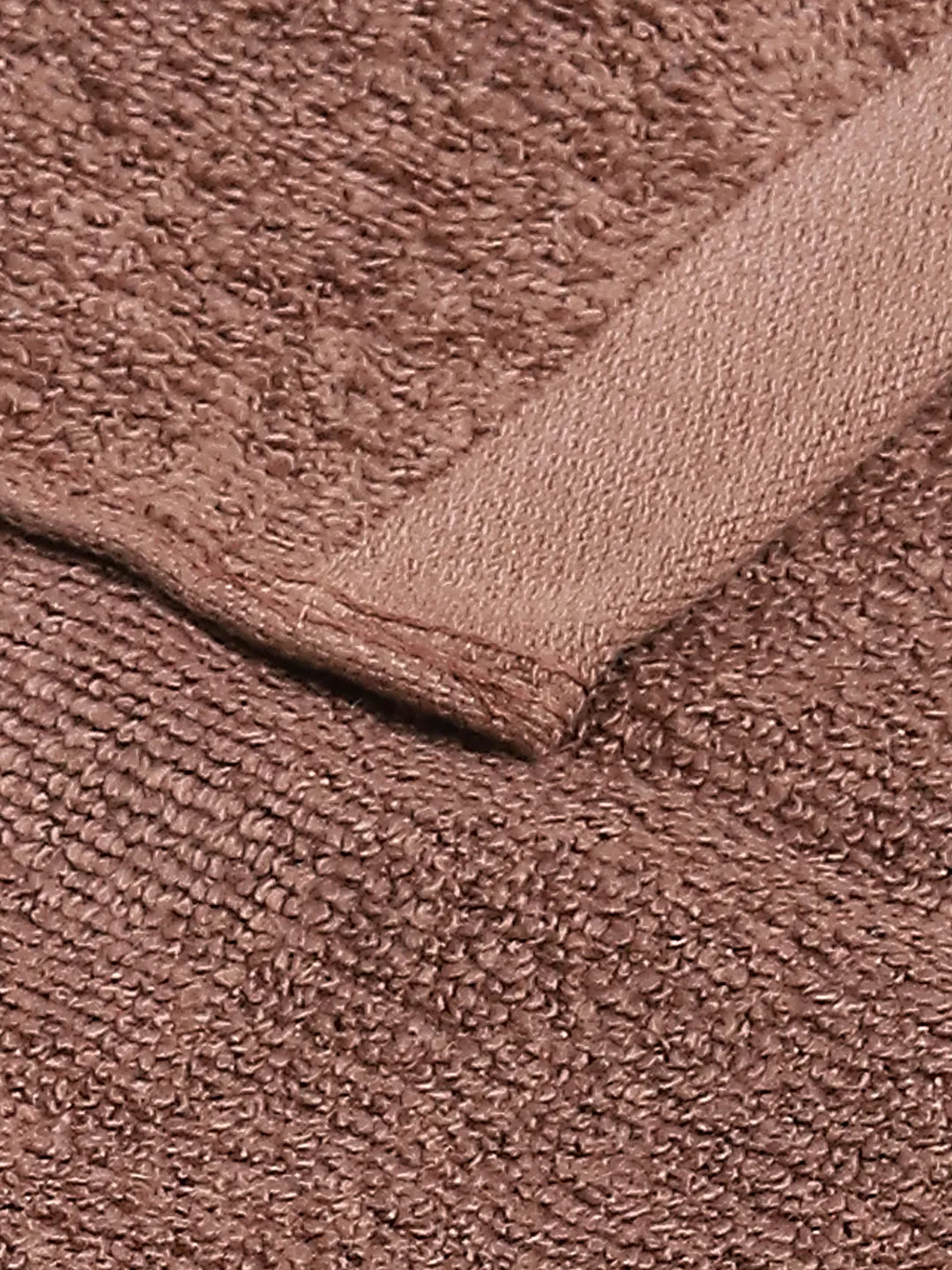 Brown Cotton Solid 600 GSM Face Towel (Pack of 4)