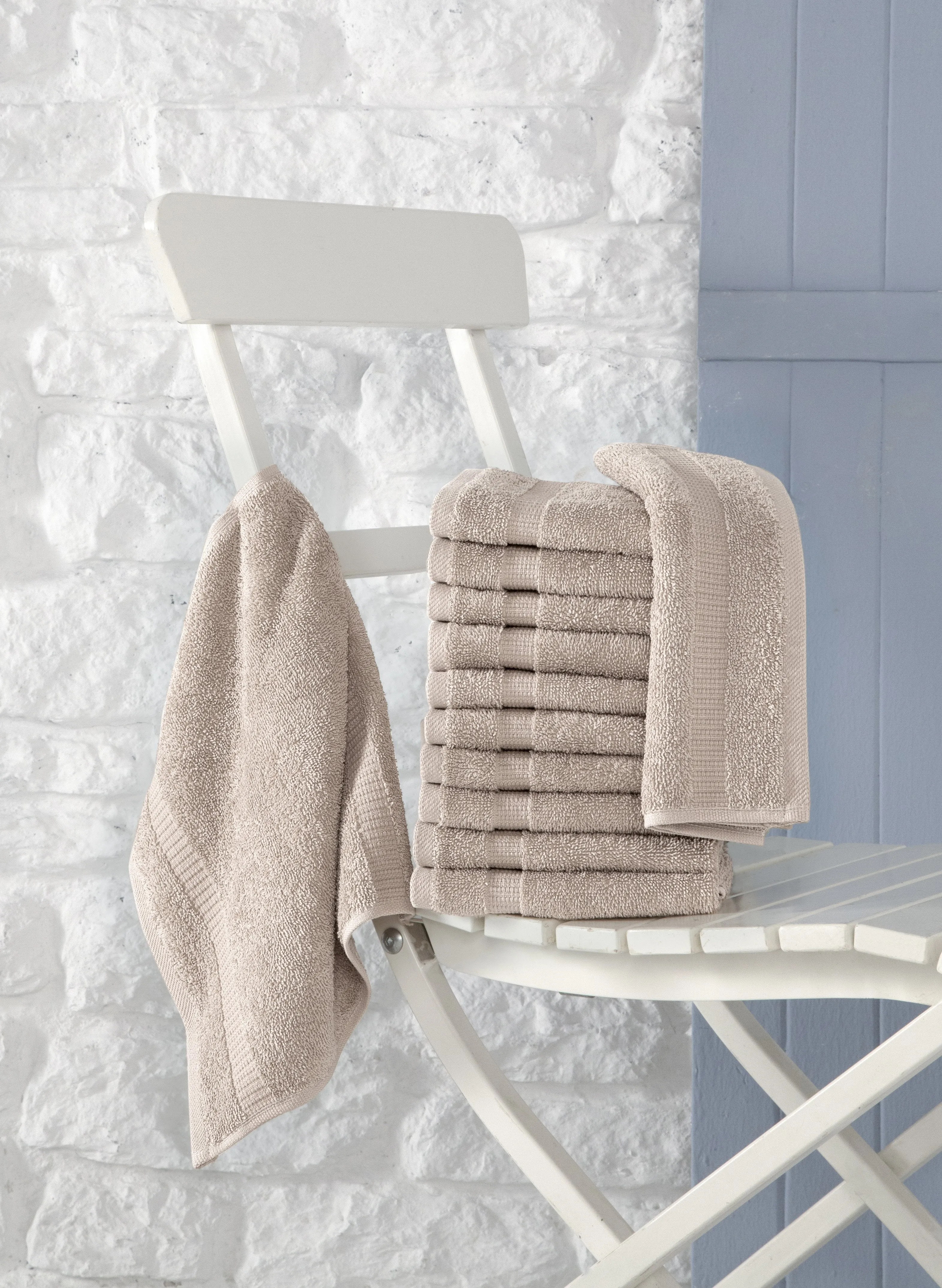 Cambridge Turkish Cotton Washcloths - 12 Pieces by Classic Turkish Towels