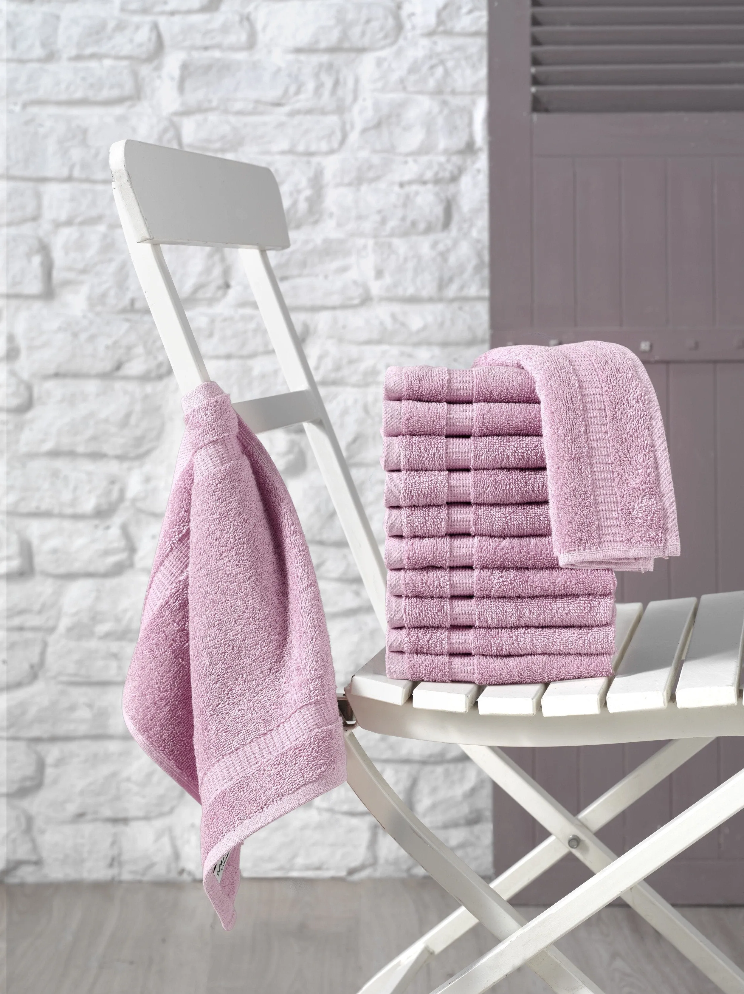 Cambridge Turkish Cotton Washcloths - 12 Pieces by Classic Turkish Towels