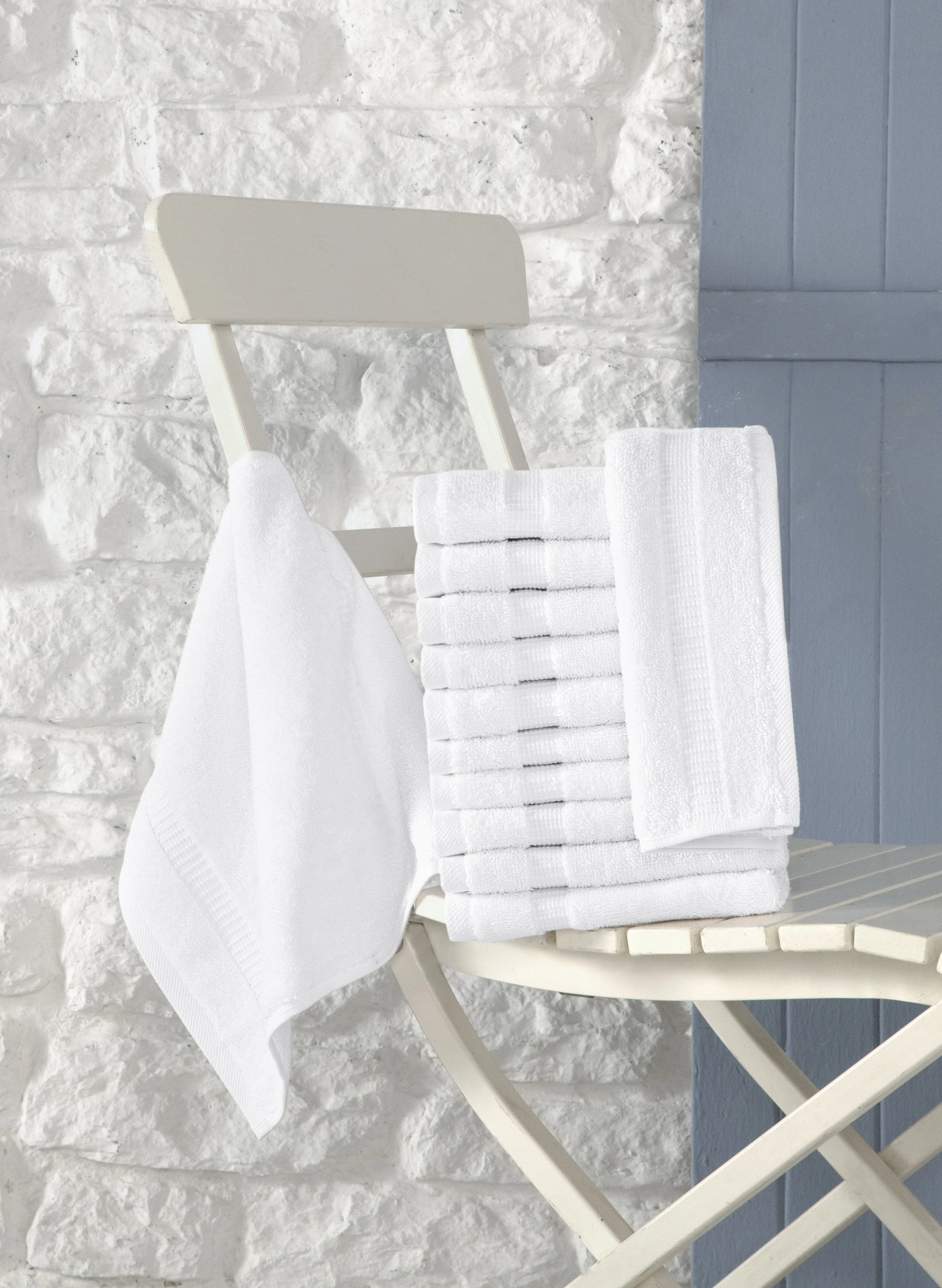 Cambridge Turkish Cotton Washcloths - 12 Pieces by Classic Turkish Towels